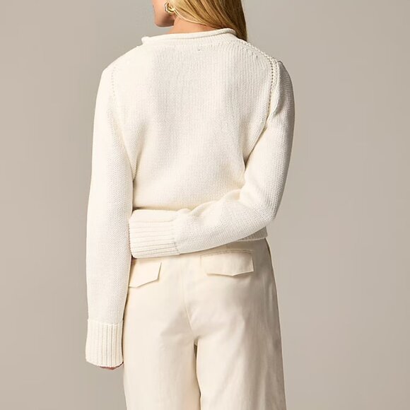 J.Crew Heritage cotton Rollneck™ sweater - Ivory - Picture 2 of 4
